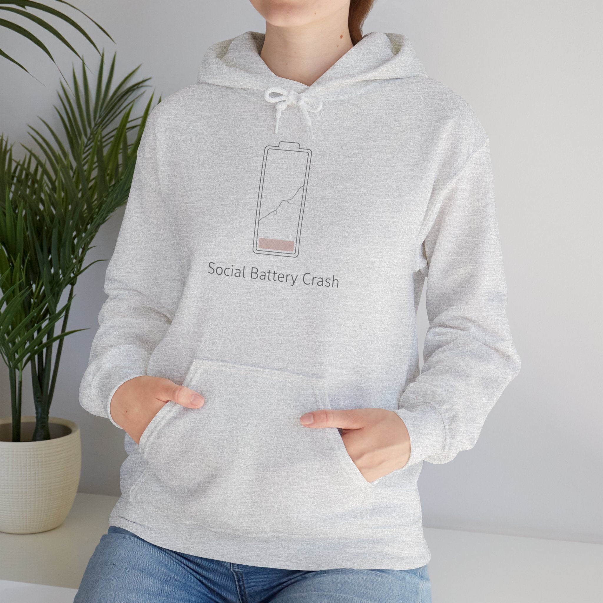 Social Battery Crash Hoodie