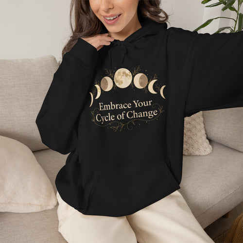 "Embrace Your Cycle of Change" Spiritual Graphic Sweatshirt