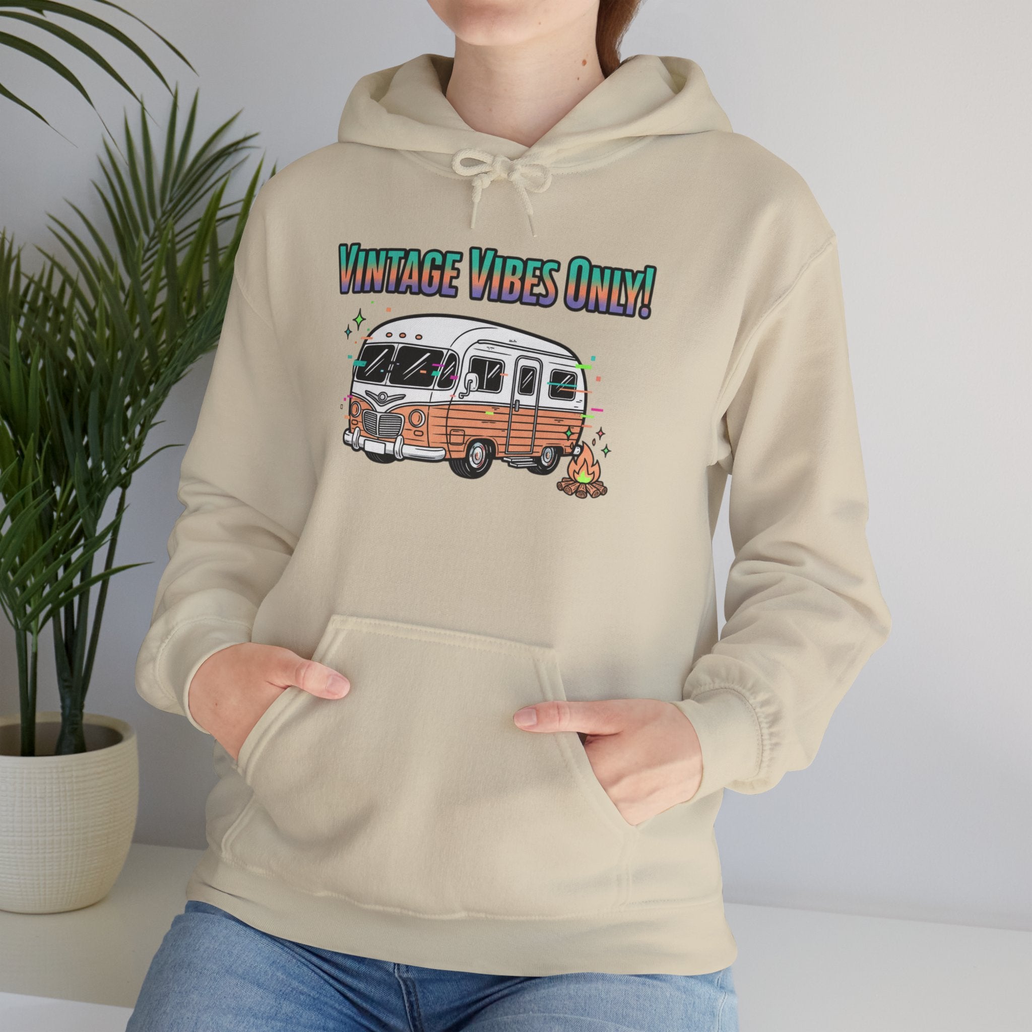 "Vintage Vibes Only" Retro Camper Pullover