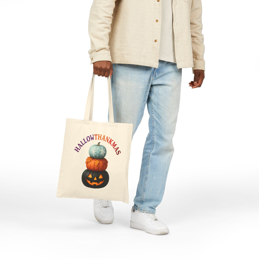 ‘Hallowthankmas’ Stacked Pumpkin Fall Tote