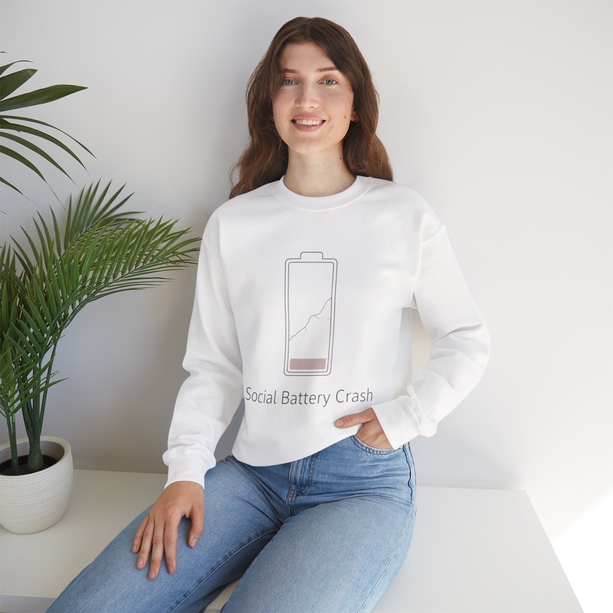 Social Battery Crash Sweatshirt