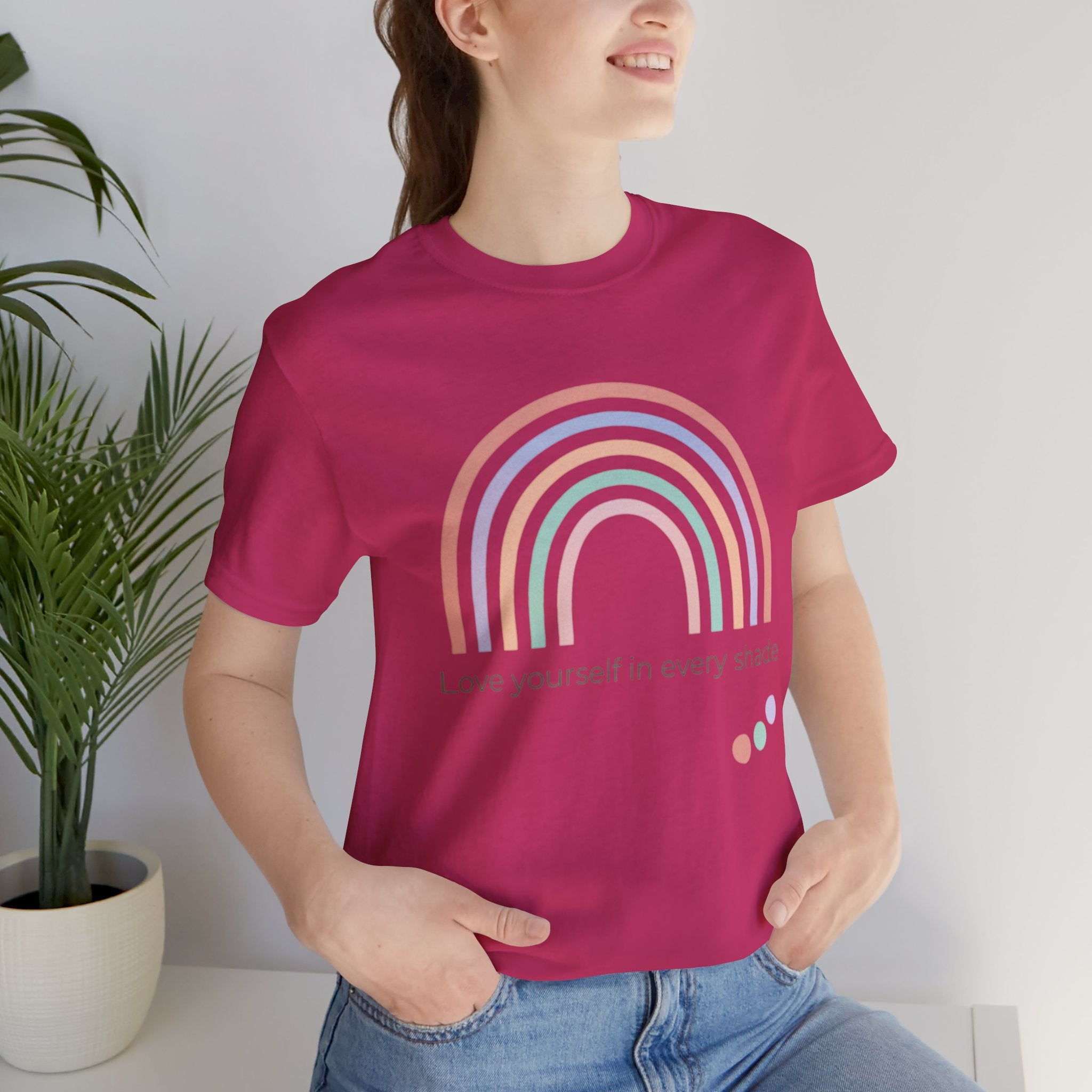 Muted Pastel Rainbow Tee | pastel rainbow shirt, retro rainbow art
