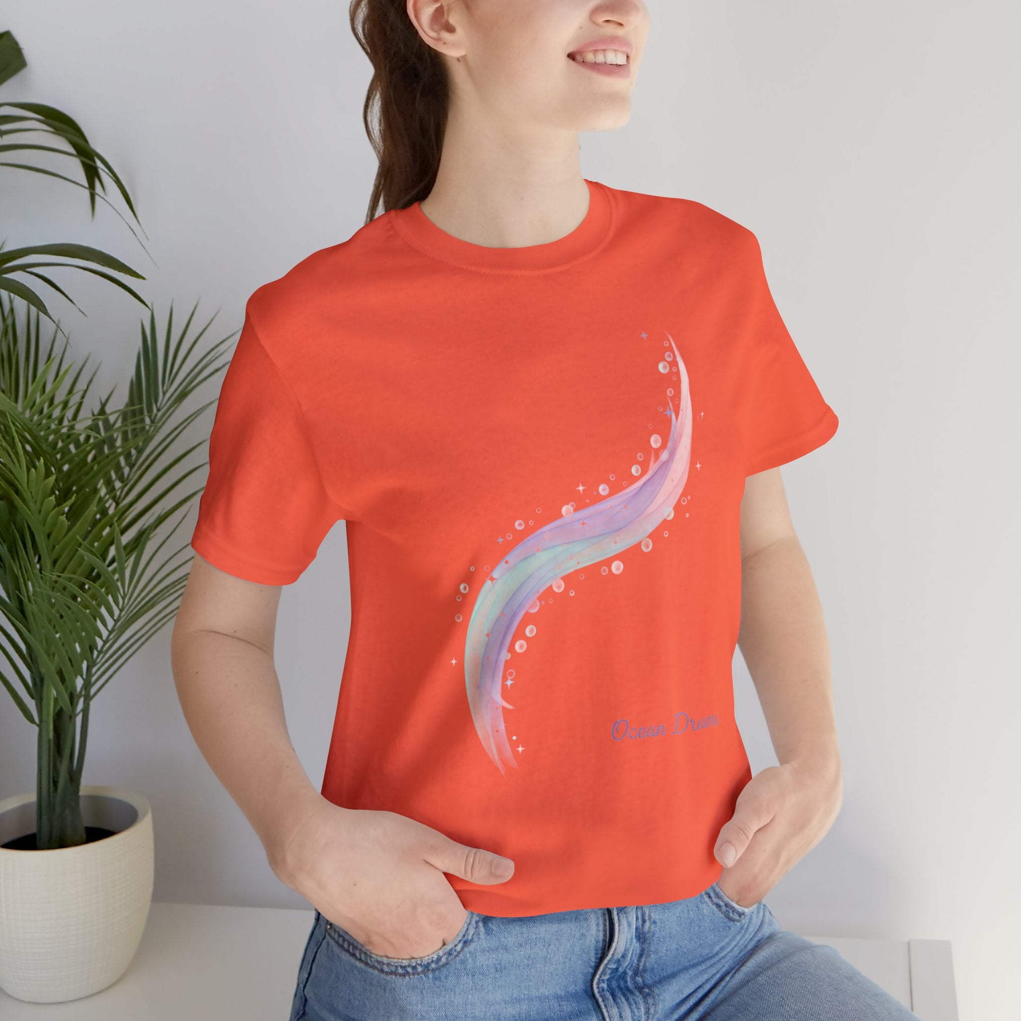 Whimsical Rainbow Wave Tee