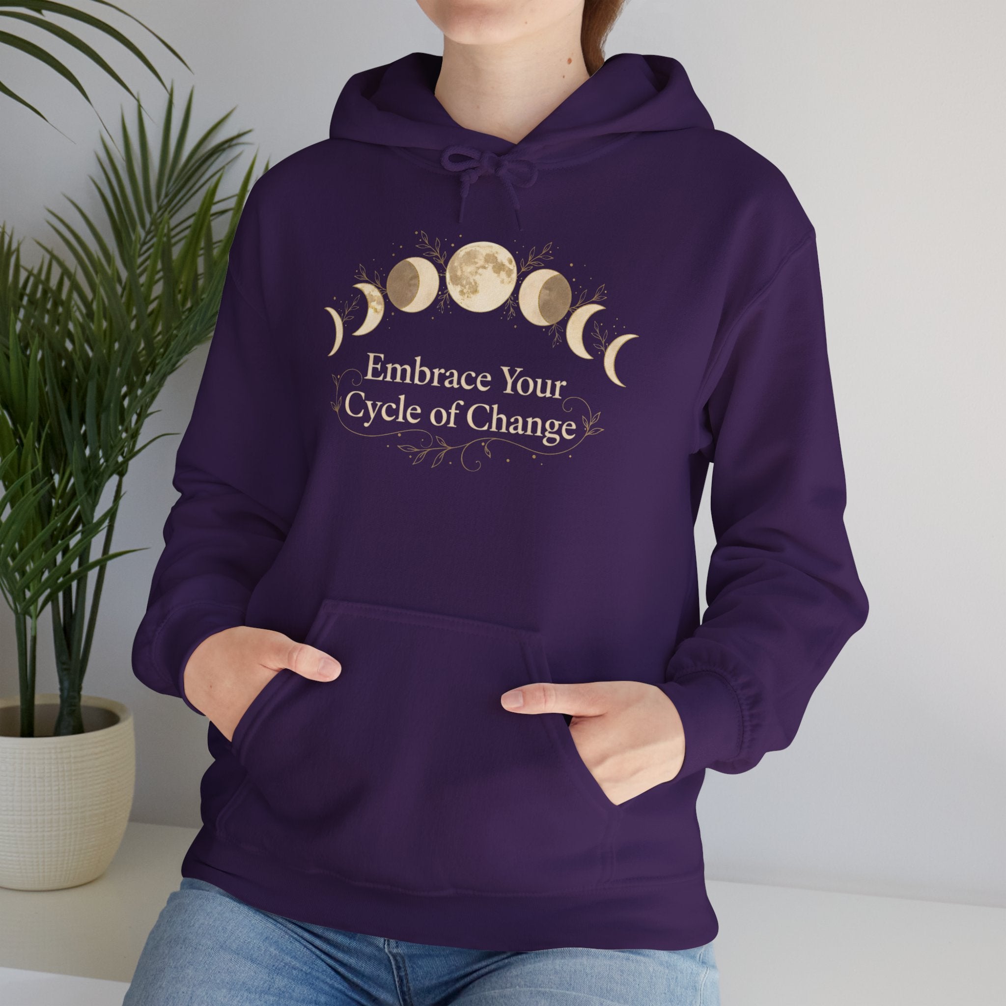 Lunar Rituals Moon Phases Hoodie | celestial wellness, ritual calendar
