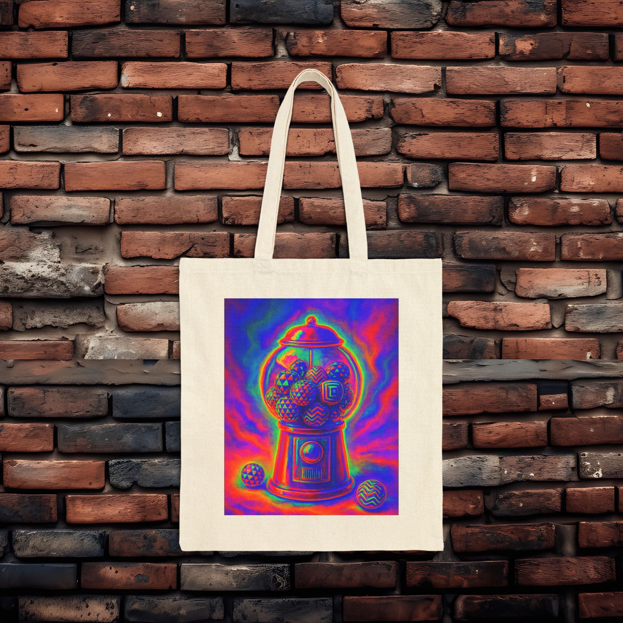 Psychedelic Gumball Machine Tote Bag