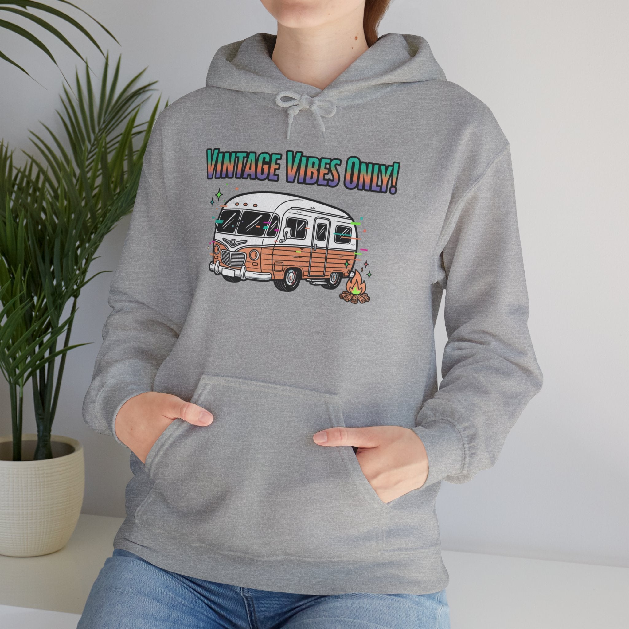 "Vintage Vibes Only" Retro Camper Pullover