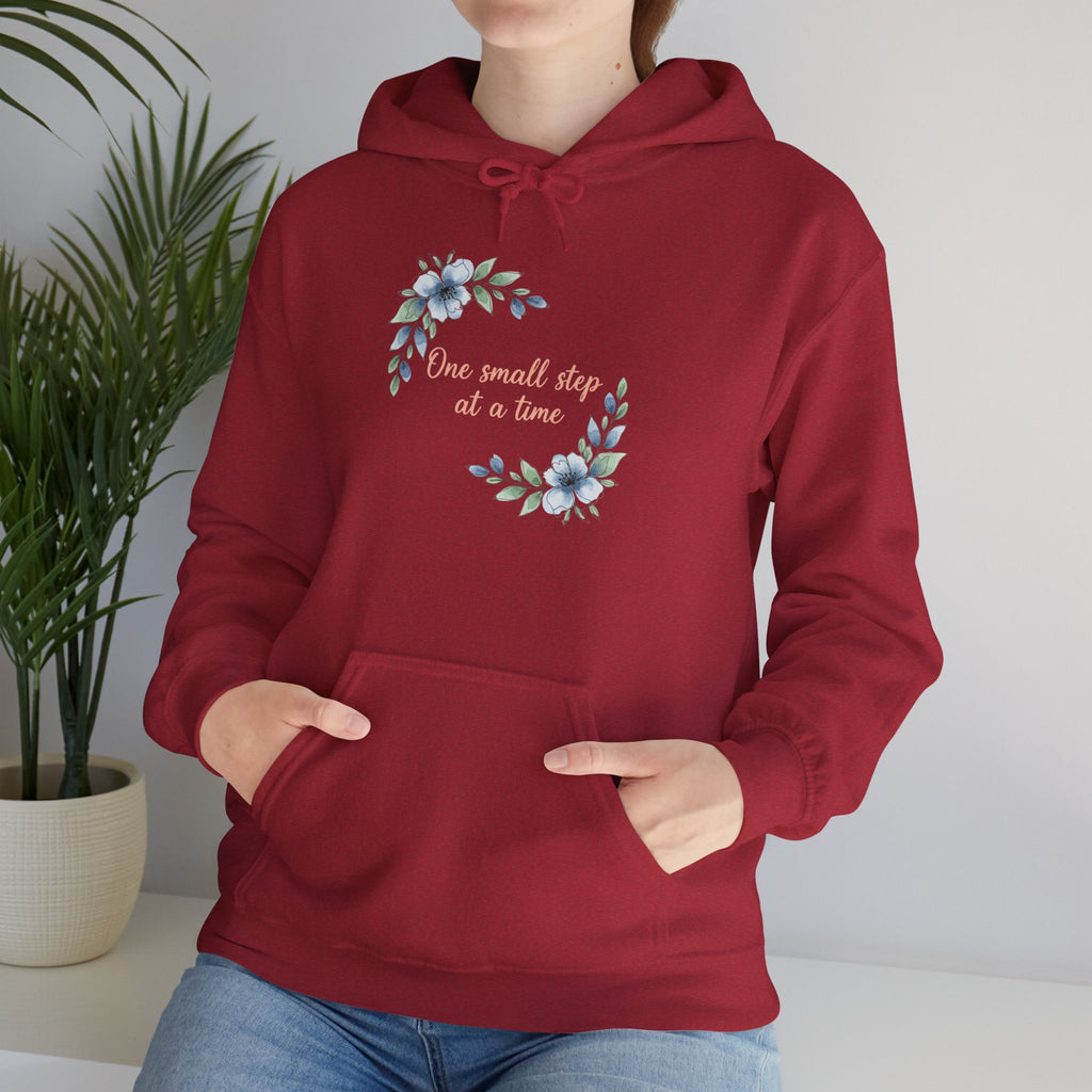 Floral Wreath 'One Small Step at a Time' Hoodie