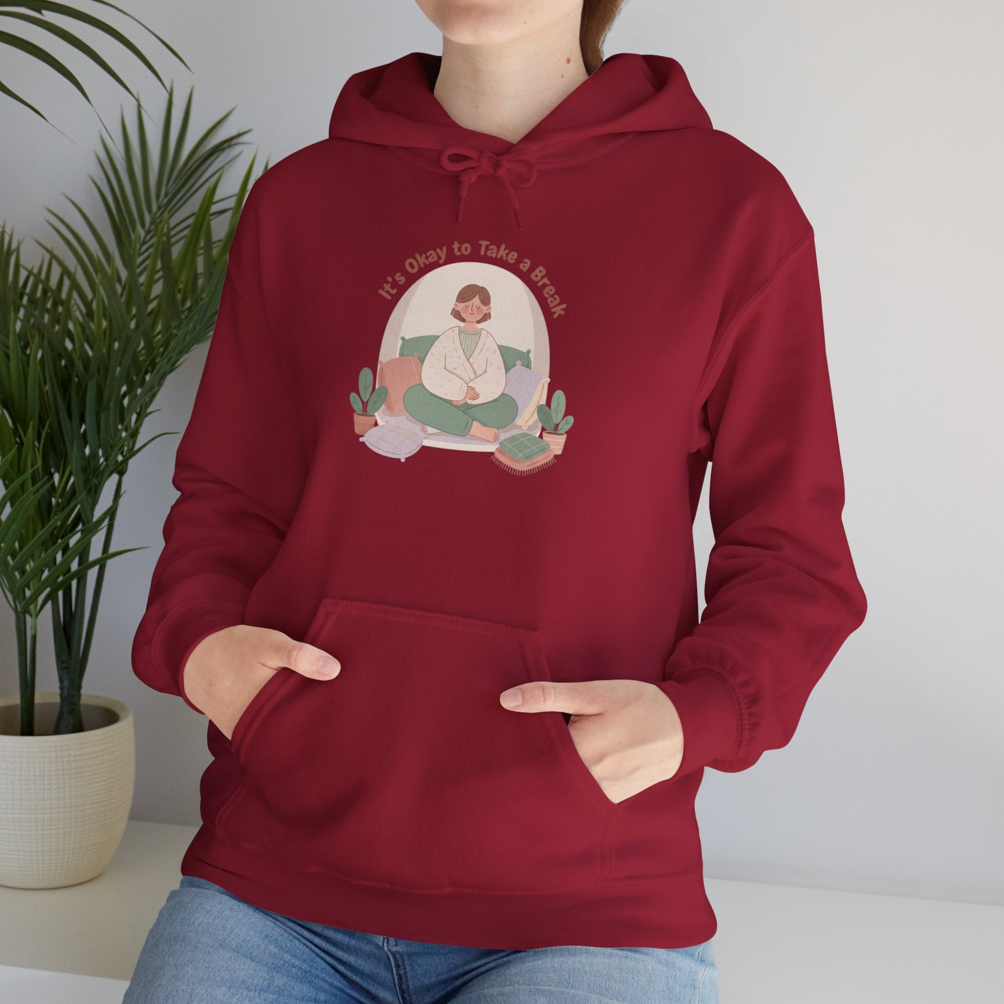 careful with me hoodie | burnout & mental health, self care sweatshirt