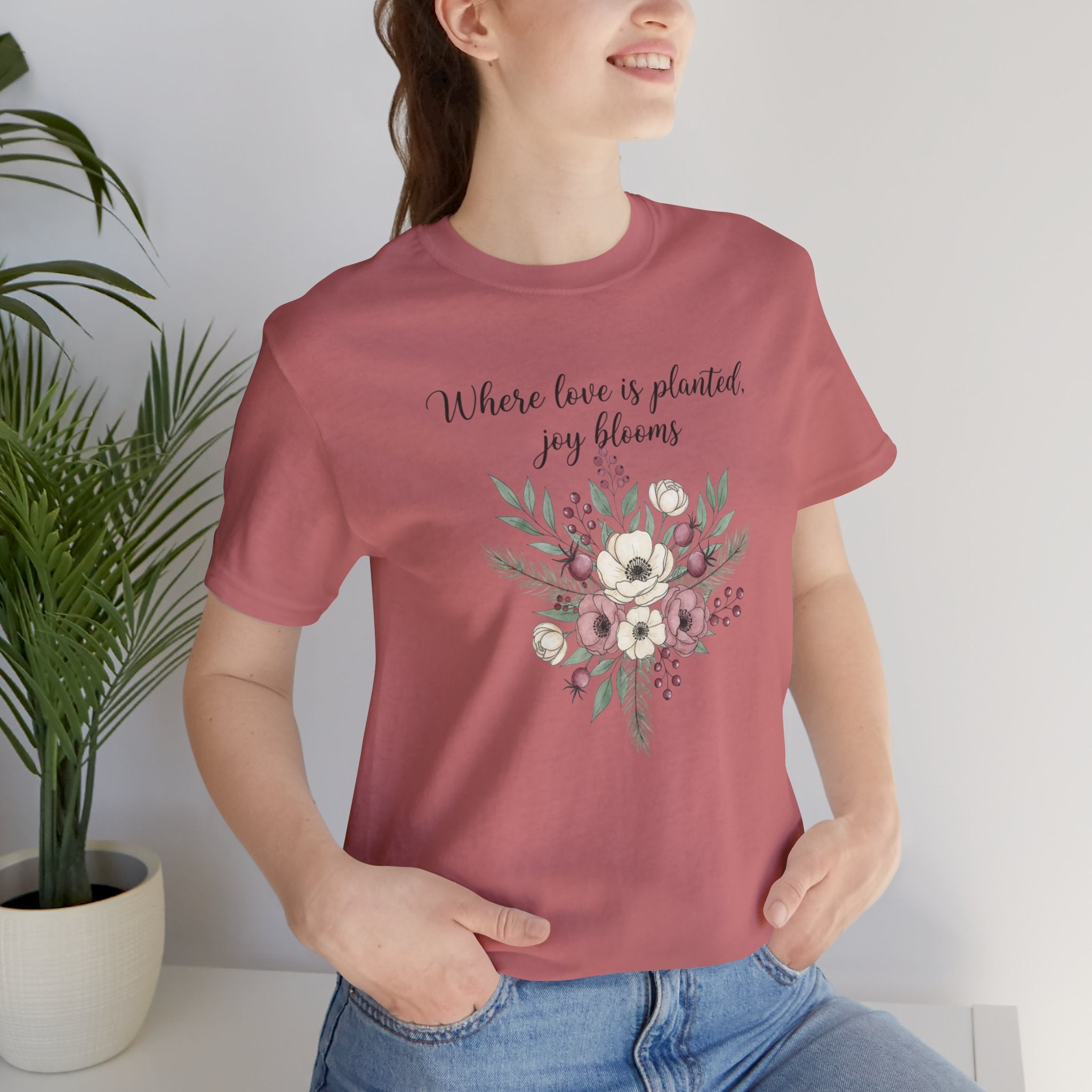 Cottagecore Winter Floral Bouquet T-Shirt