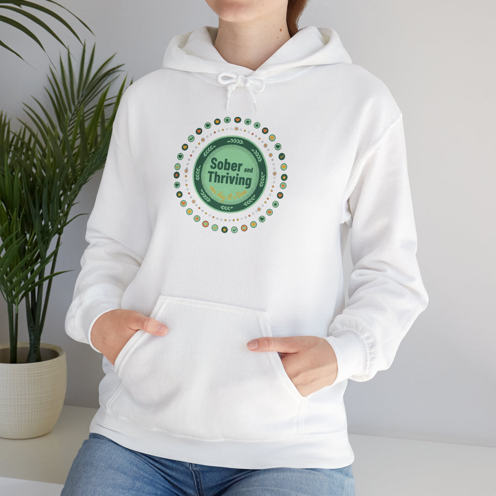 Sober & Thriving Hoodie | Dry January, Sober Curious Badge