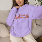 “Love Is Overrated” Cute Cat Graphic Hoodie