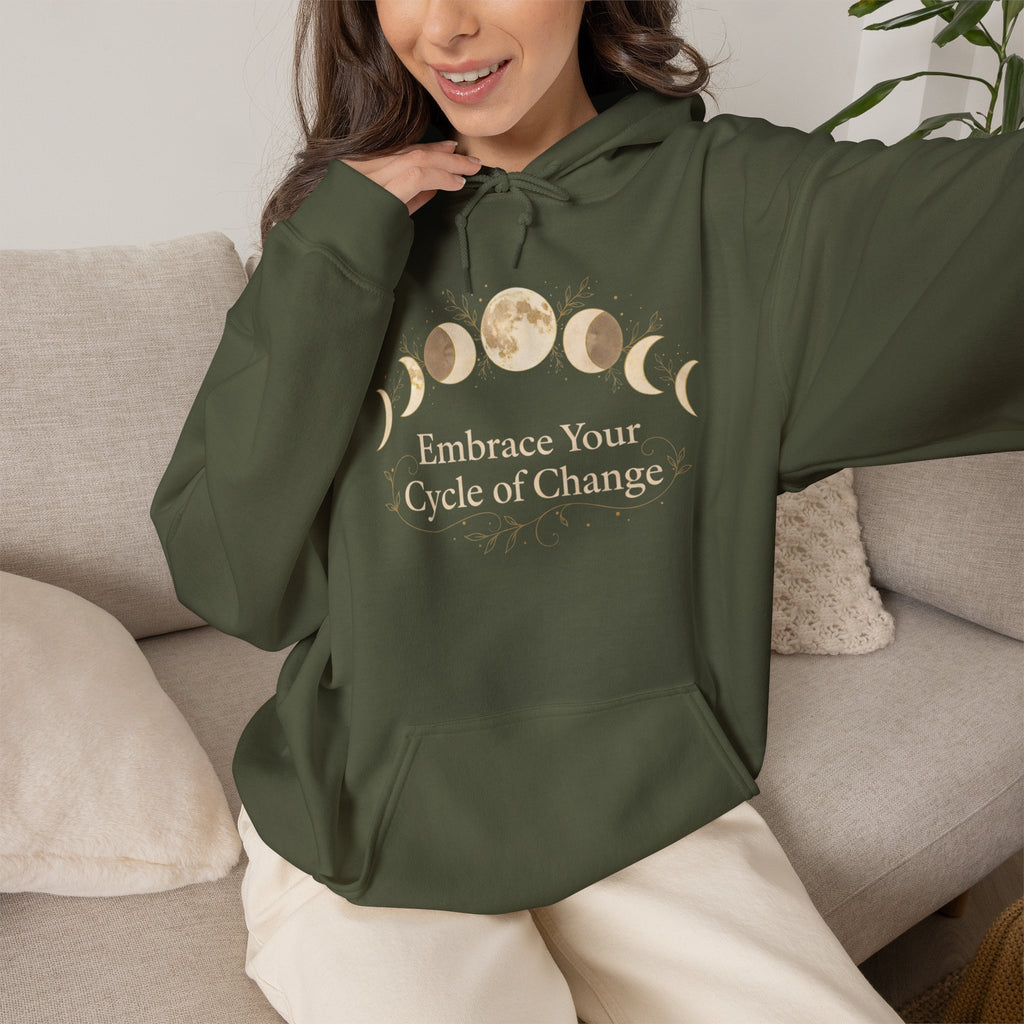 "Embrace Your Cycle of Change" Spiritual Graphic Sweatshirt
