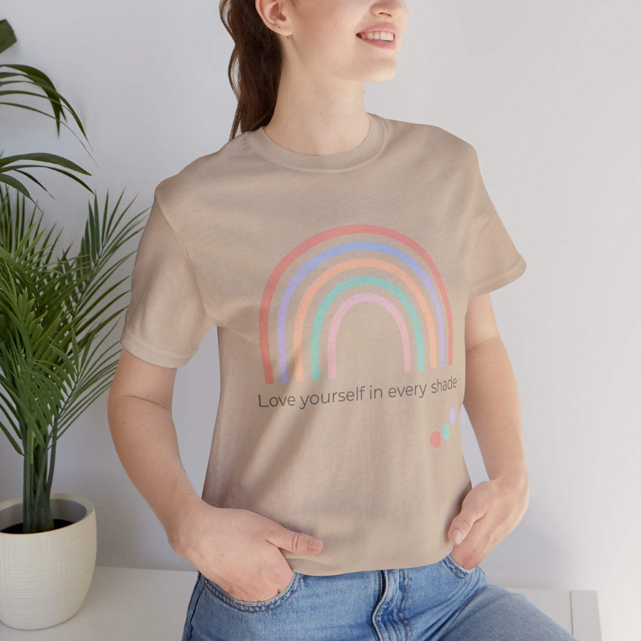 Muted Pastel Rainbow Tee | pastel rainbow shirt, retro rainbow art