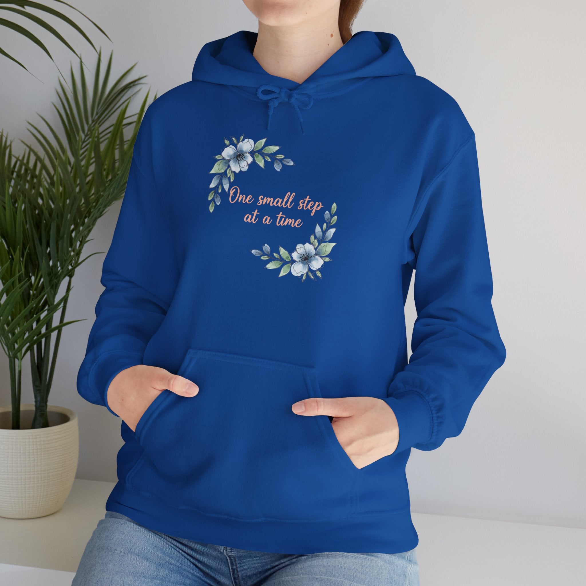 Floral Wreath 'One Small Step at a Time' Hoodie