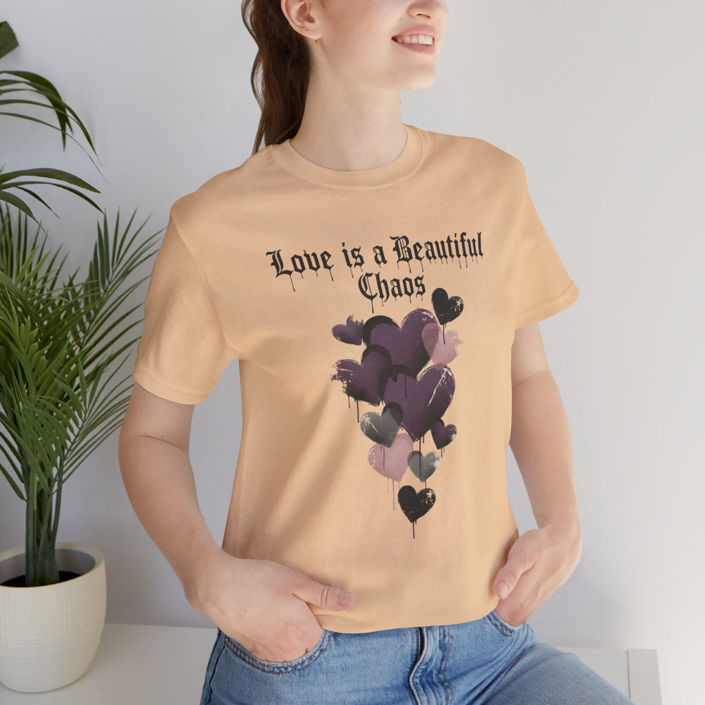 distressed grunge heart tee | Love Is A Beautiful Chaos shirt