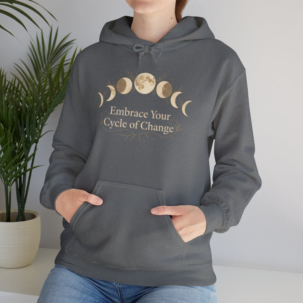 Lunar Rituals Moon Phases Hoodie | celestial wellness, ritual calendar