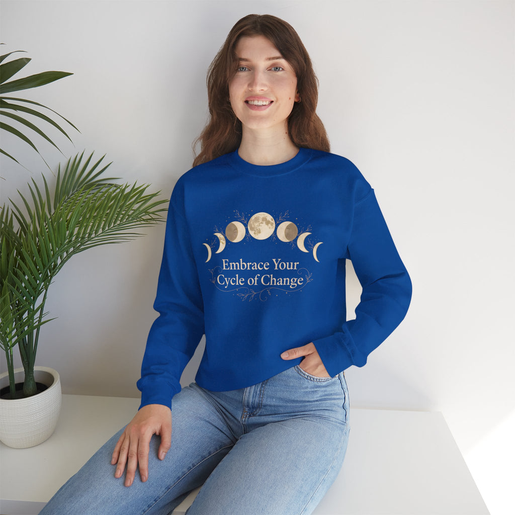 Moon Phase Ritual Sweatshirt | celestial wellness, lunar journal style