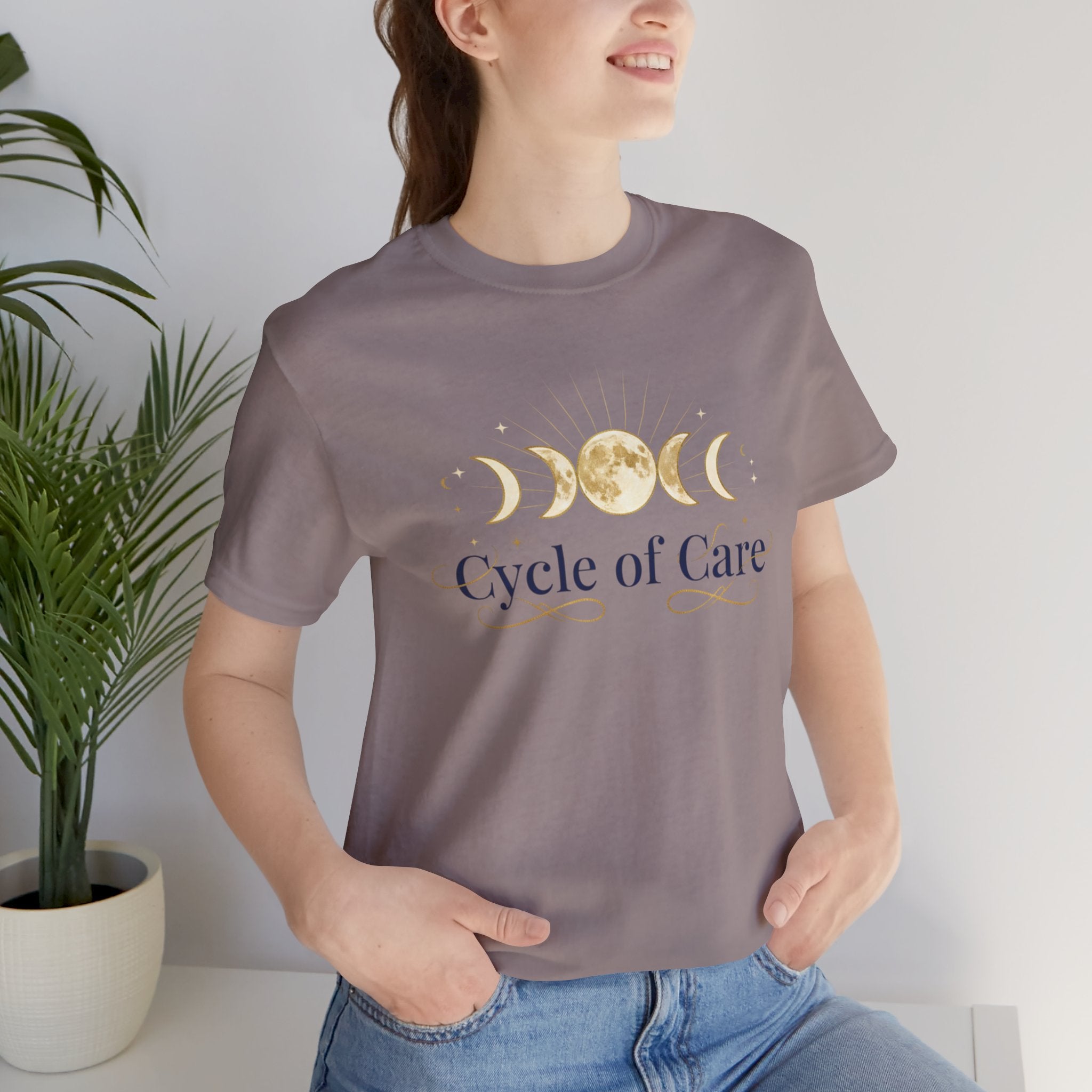 Cycle of Care Moon Phases Tee | celestial wellness, ritual calendar
