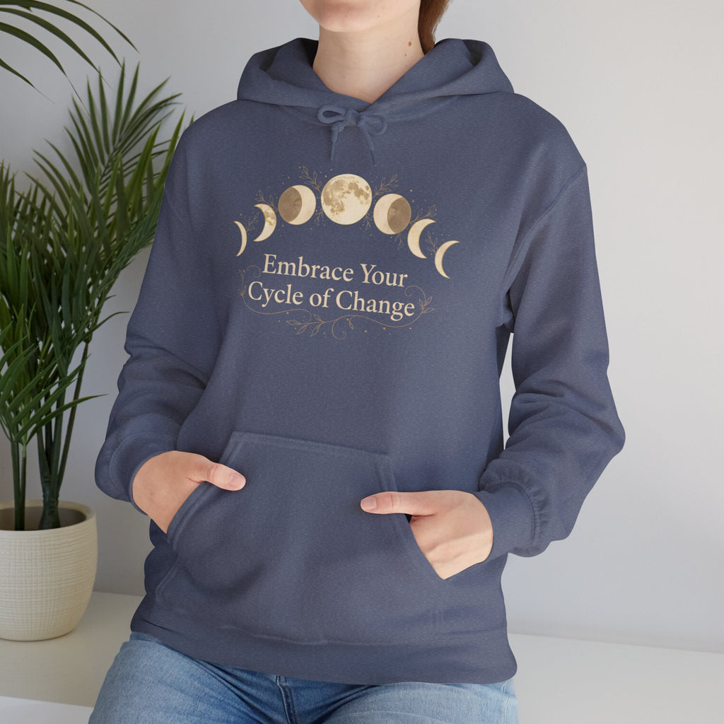 Lunar Rituals Moon Phases Hoodie | celestial wellness, ritual calendar
