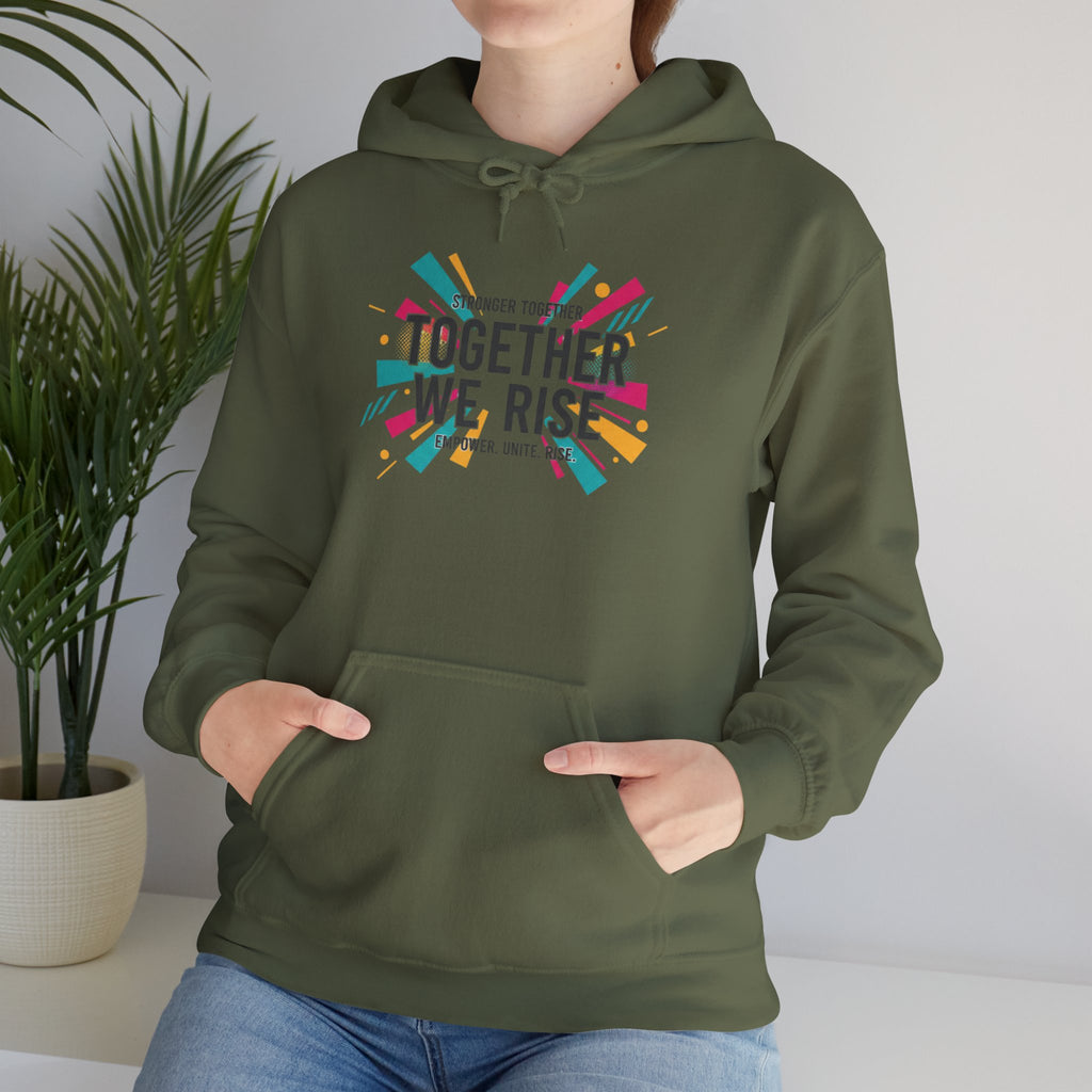 Together We Rise Hoodie | empowerment slogan, feminist apparel