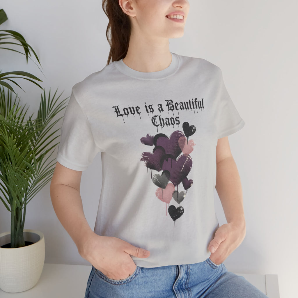 distressed grunge heart tee | Love Is A Beautiful Chaos shirt