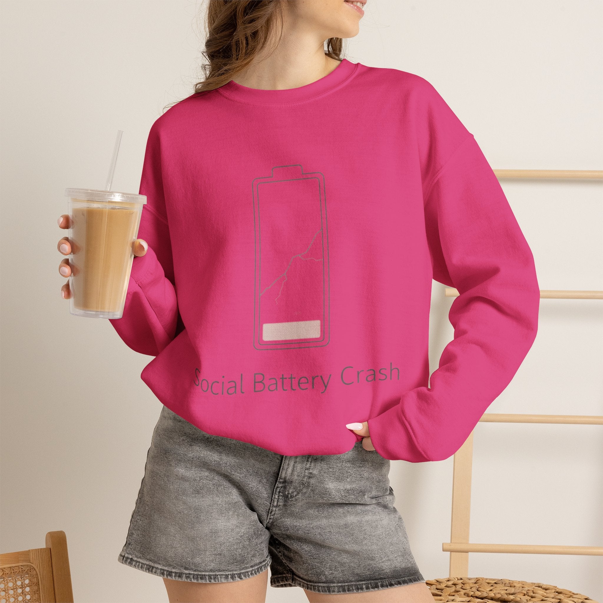 Social Battery Crash Sweatshirt