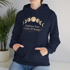 Lunar Rituals Moon Phases Hoodie | celestial wellness, ritual calendar