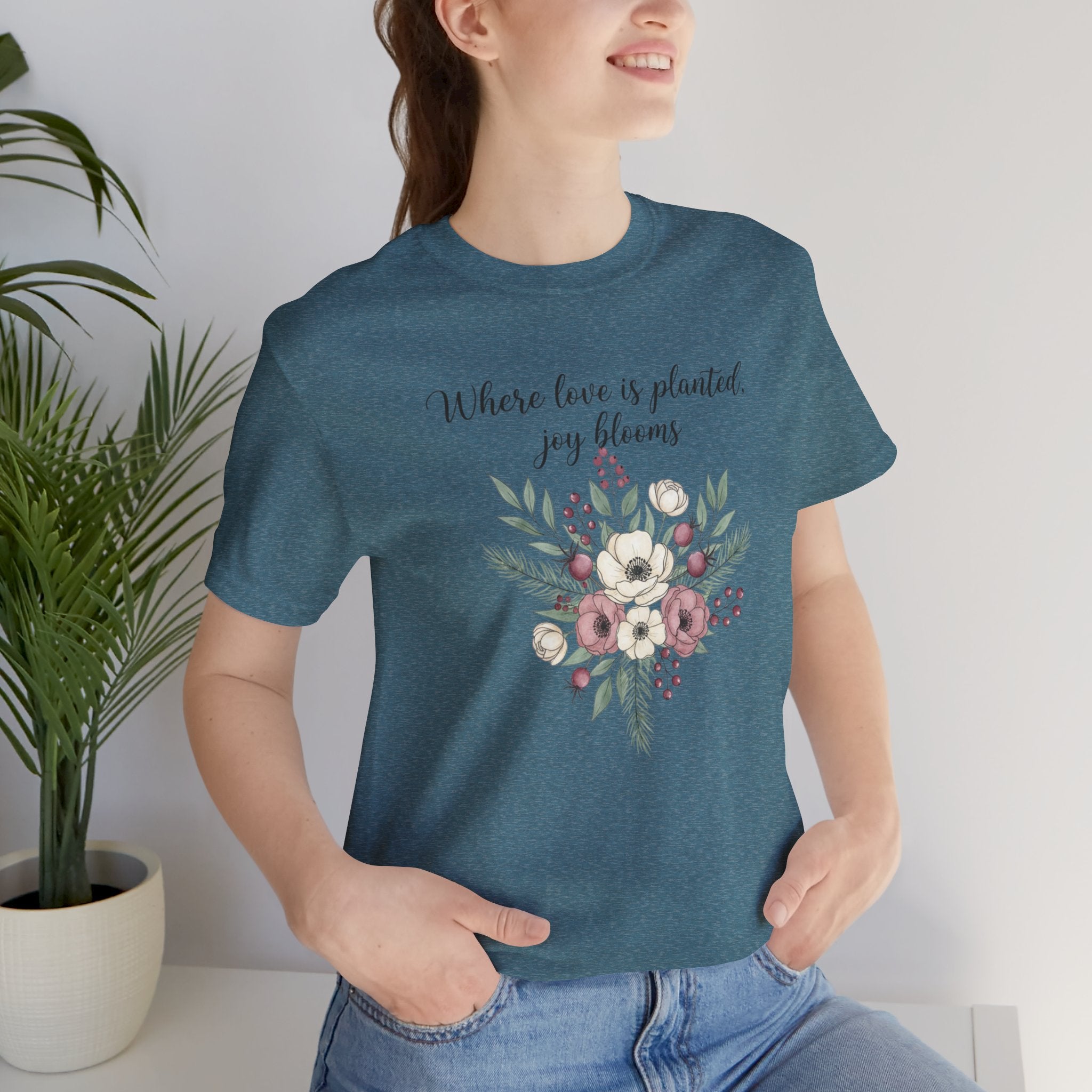 Cottagecore Winter Floral Bouquet T-Shirt