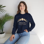 Moon Phase Ritual Sweatshirt | celestial wellness, lunar journal style