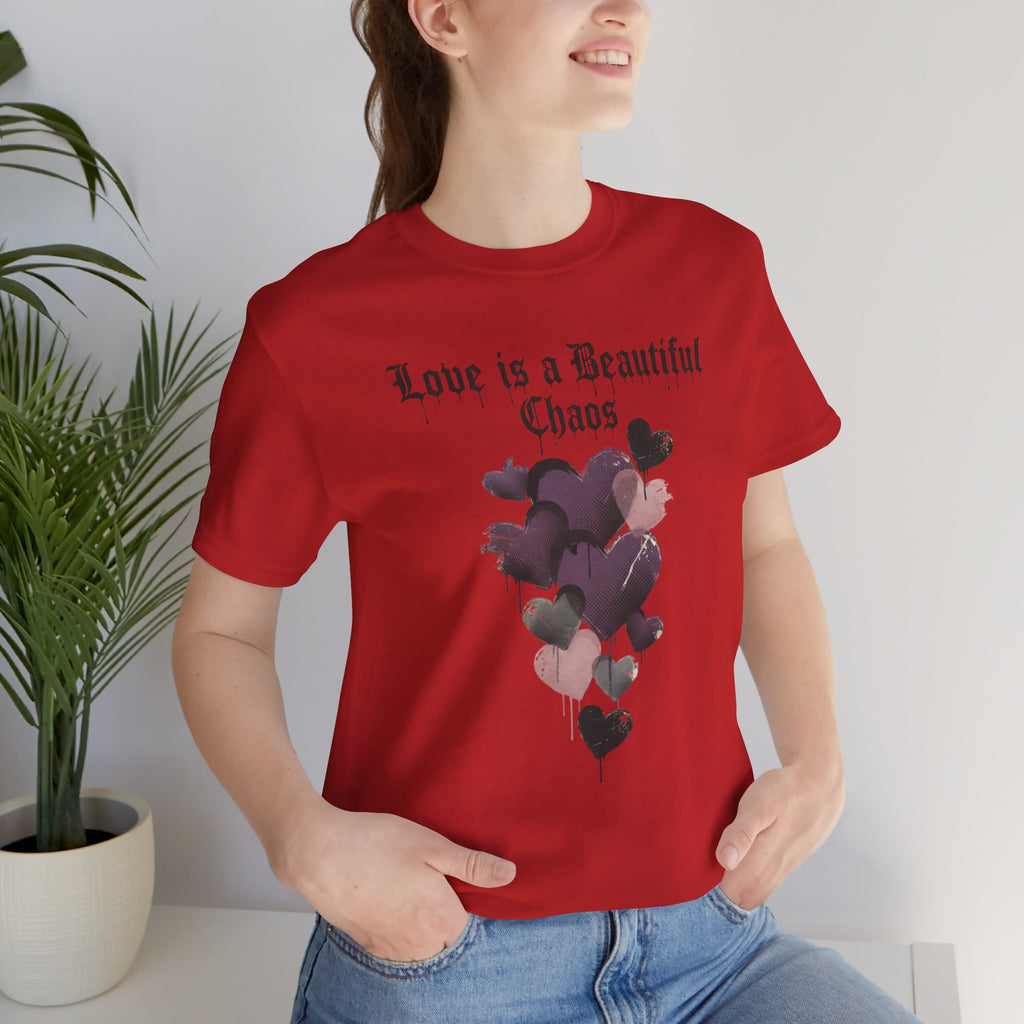 distressed grunge heart tee | Love Is A Beautiful Chaos shirt