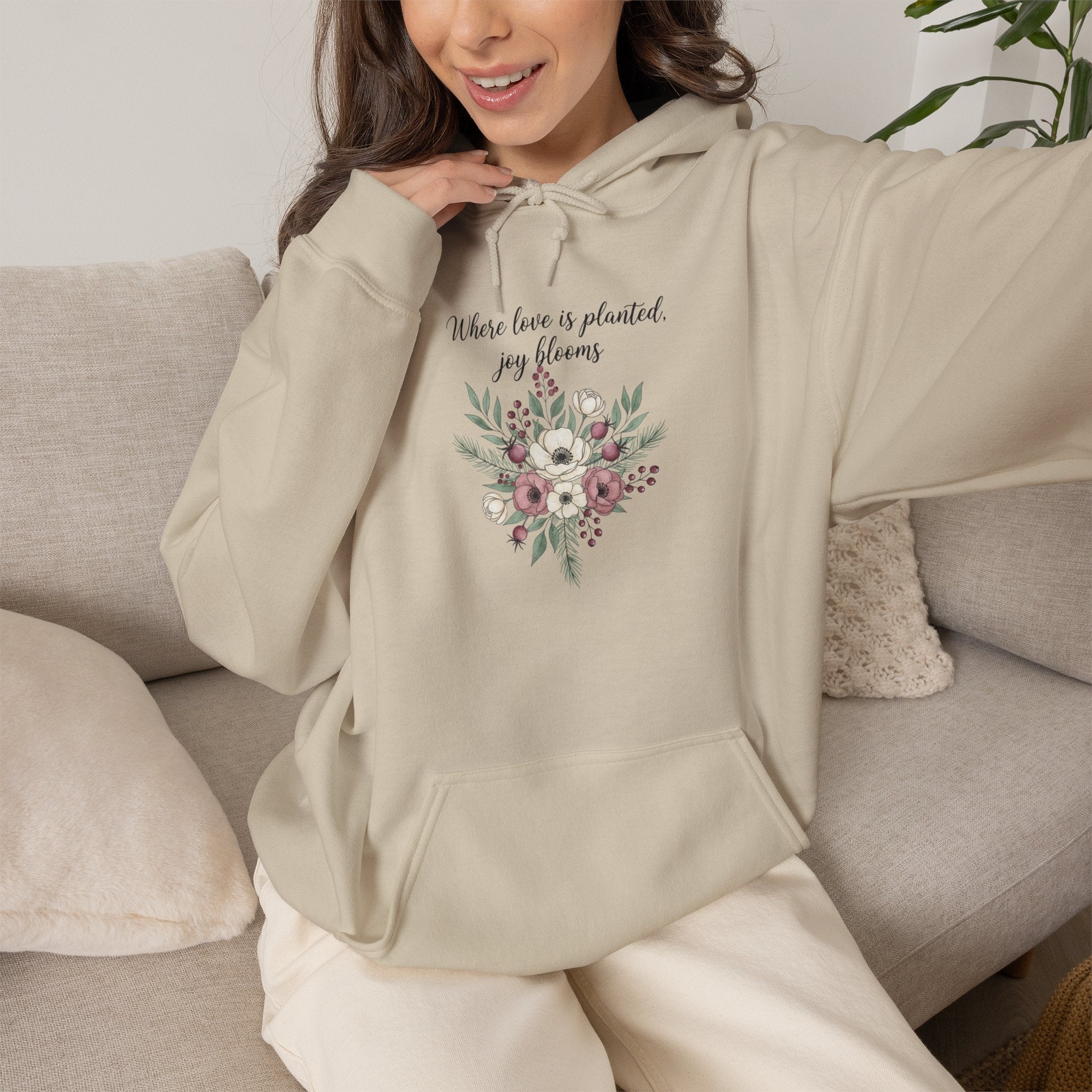 Cottagecore Winter Florals Hoodie
