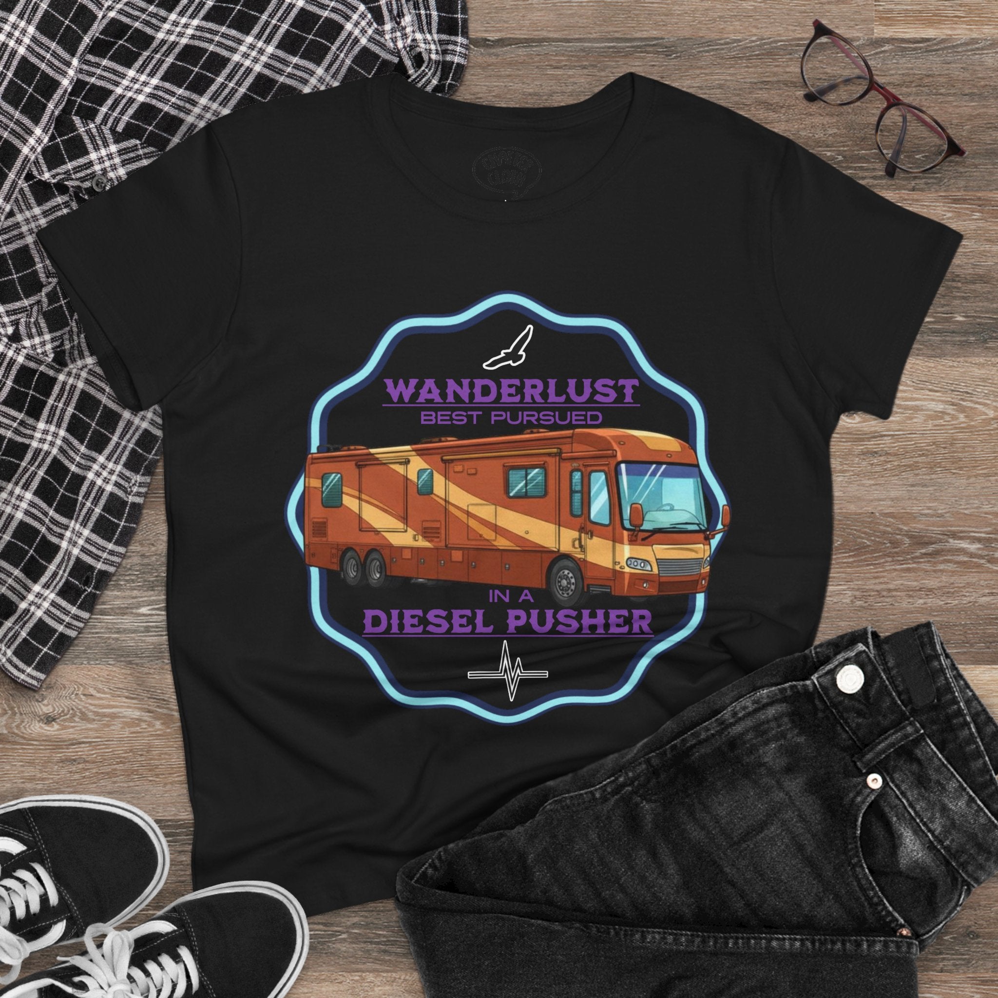 Wanderlust Women's Tee, Class A Diesel Pusher