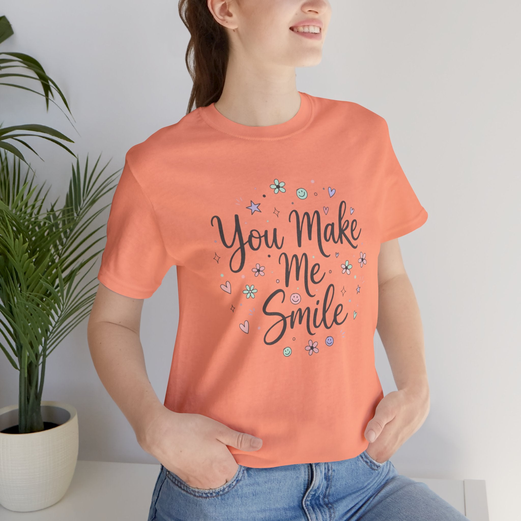 You Make Me Smile Tee | handwritten doodle, sketch aesthetic
