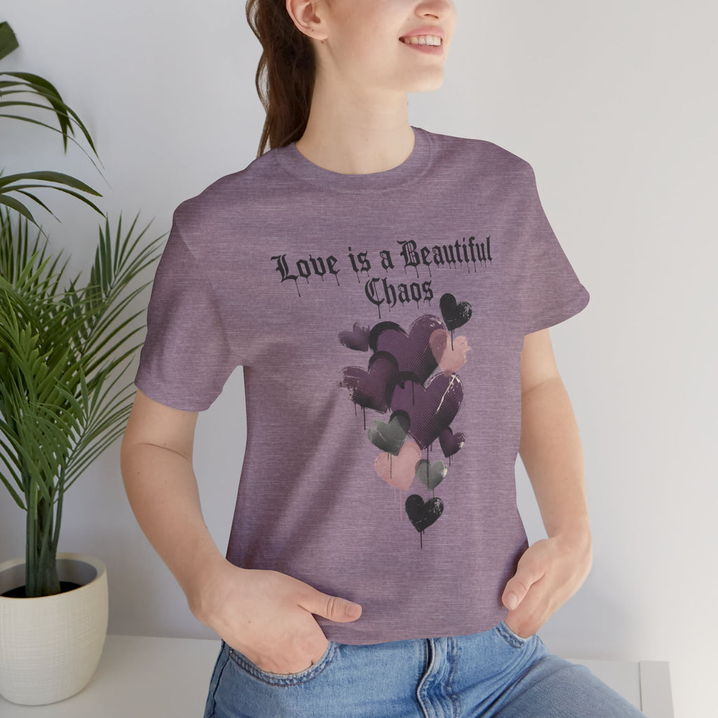 distressed grunge heart tee | Love Is A Beautiful Chaos shirt