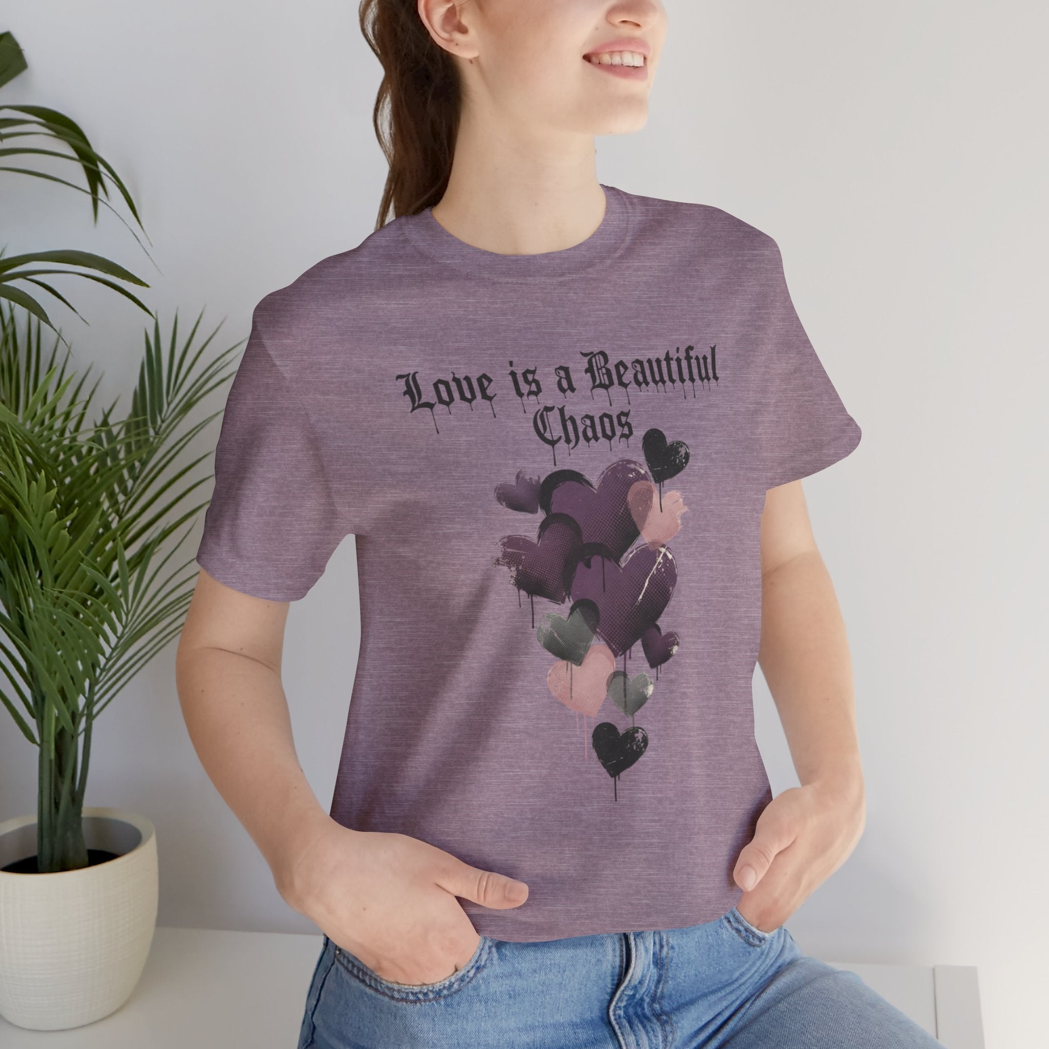 distressed grunge heart tee | Love Is A Beautiful Chaos shirt