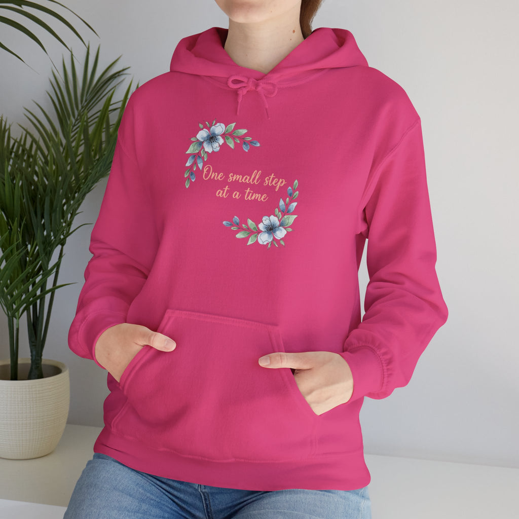 Floral Wreath 'One Small Step at a Time' Hoodie