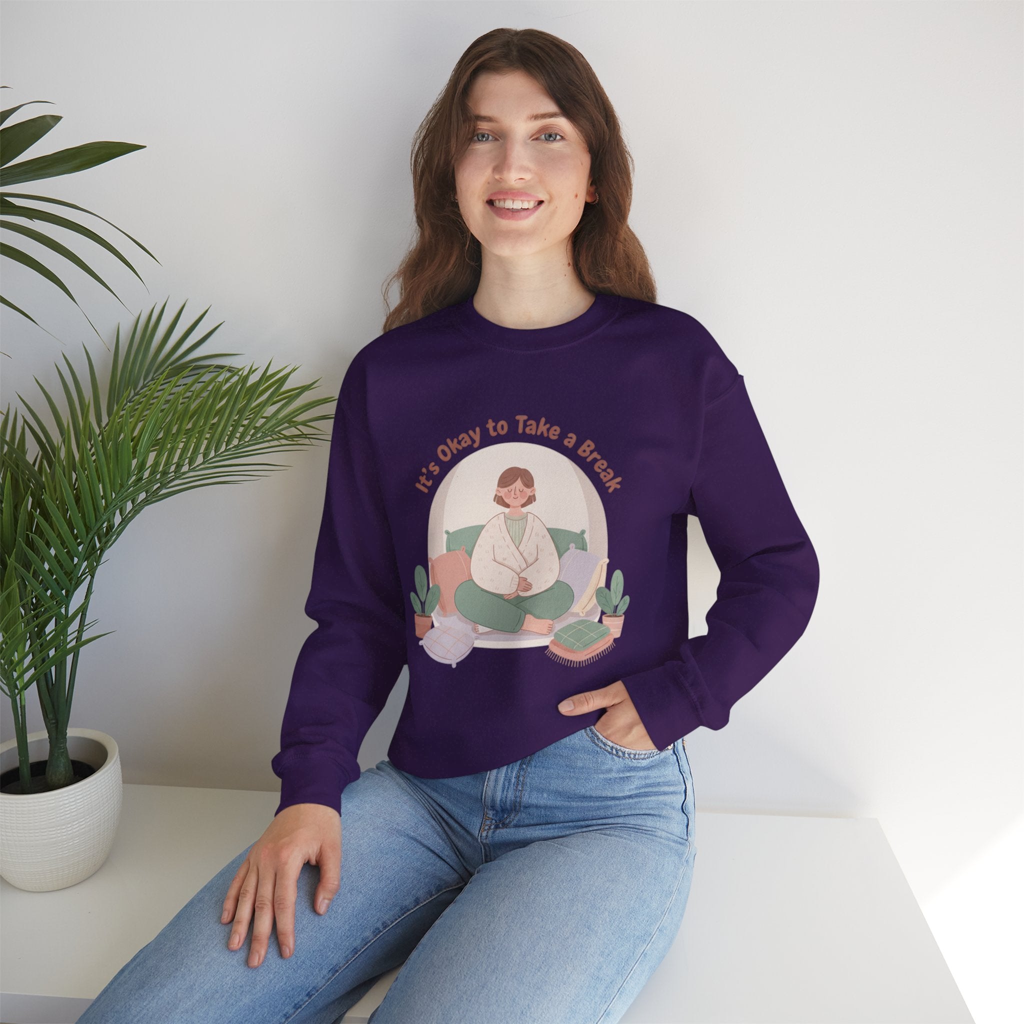 It's Okay to Take a Break Sweatshirt | self care shirt, burnout