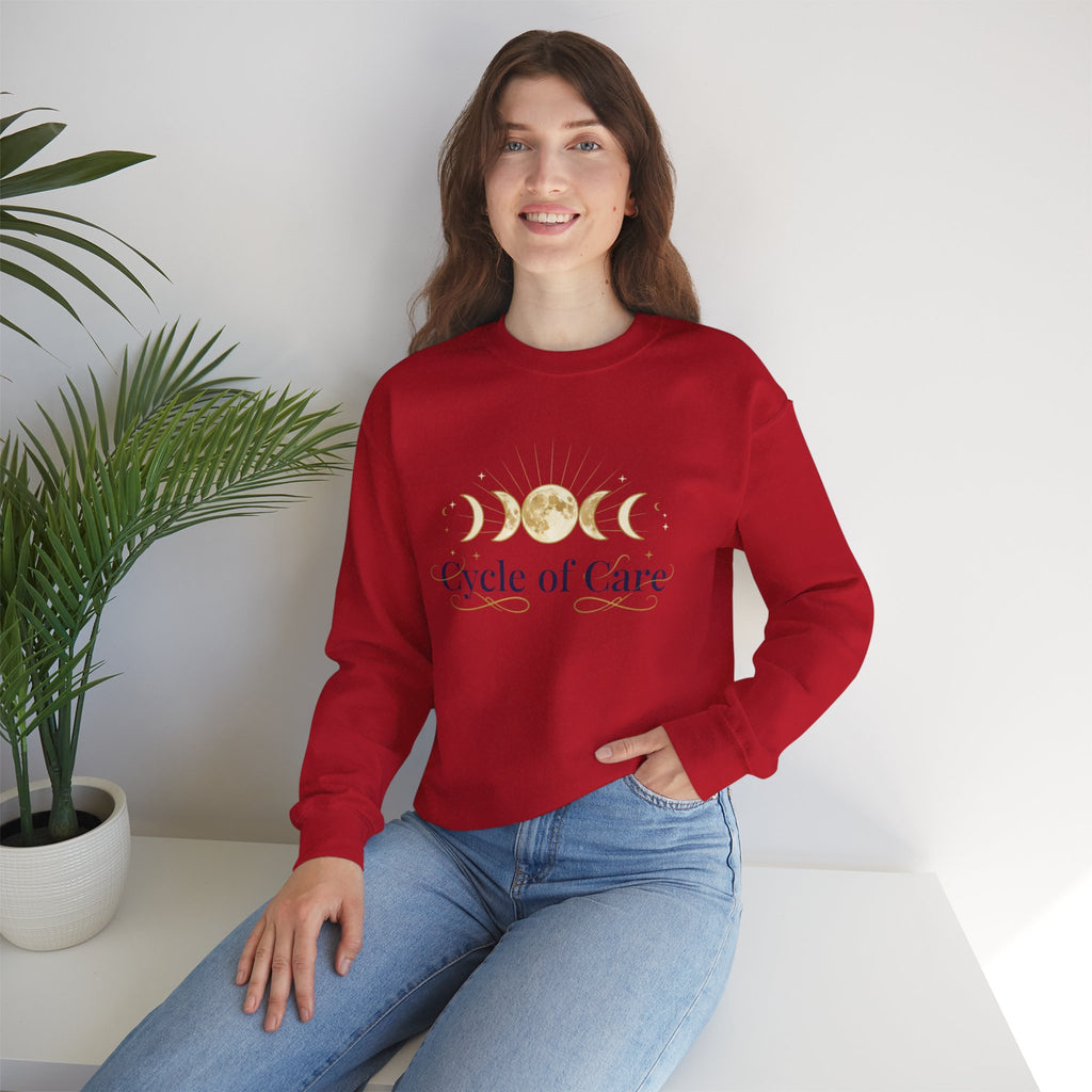 Cycle of Care Moon Phases Sweatshirt | celestial wellness, ritual calendar