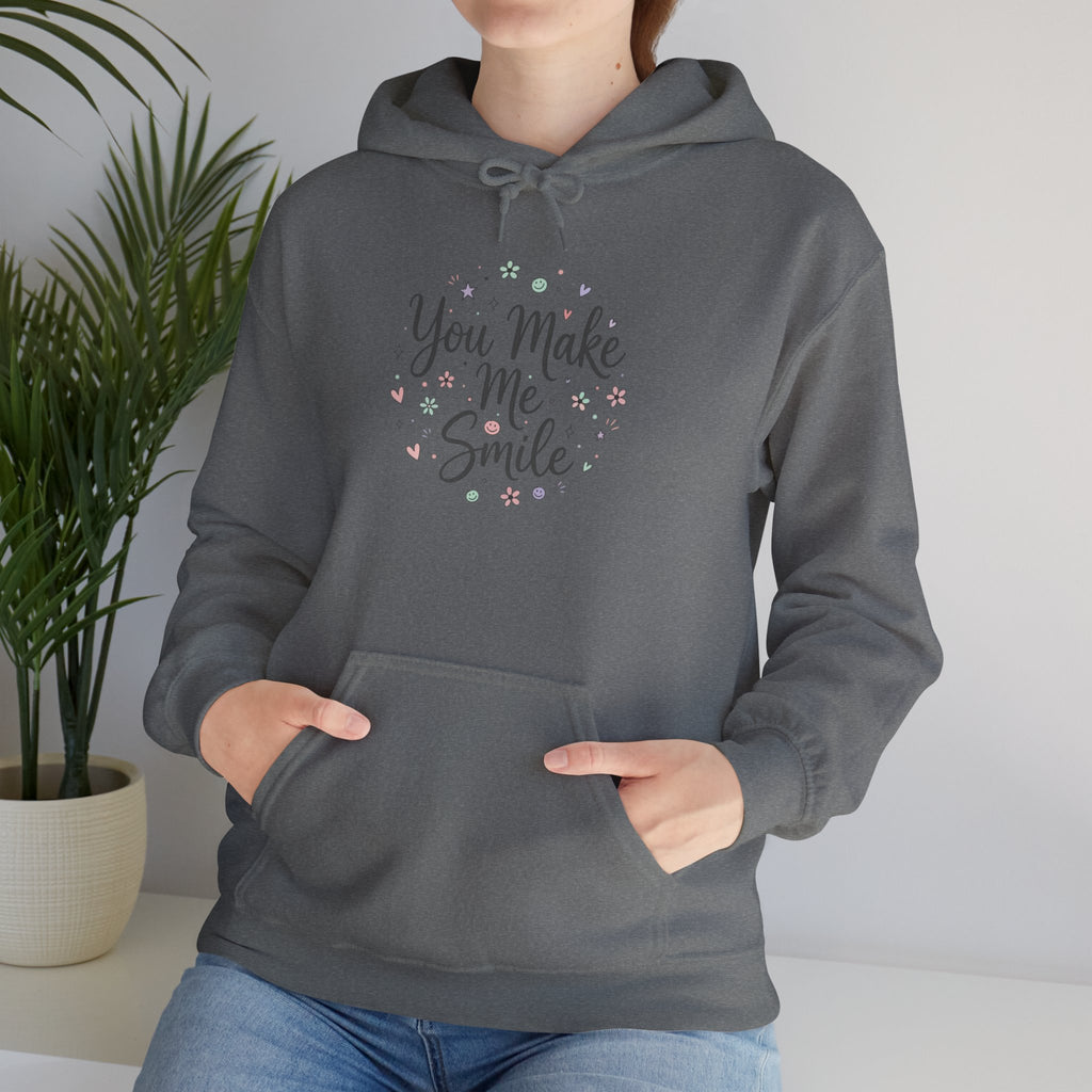You Make Me Smile Hoodie | hand drawn doodle, handwritten message