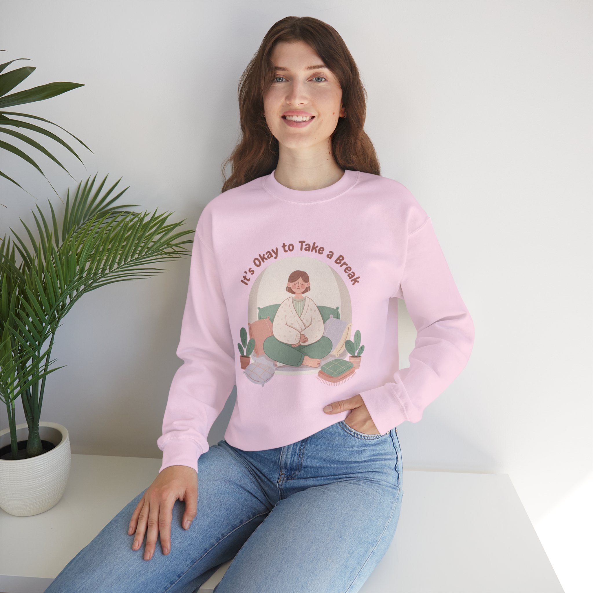 It's Okay to Take a Break Sweatshirt | self care shirt, burnout