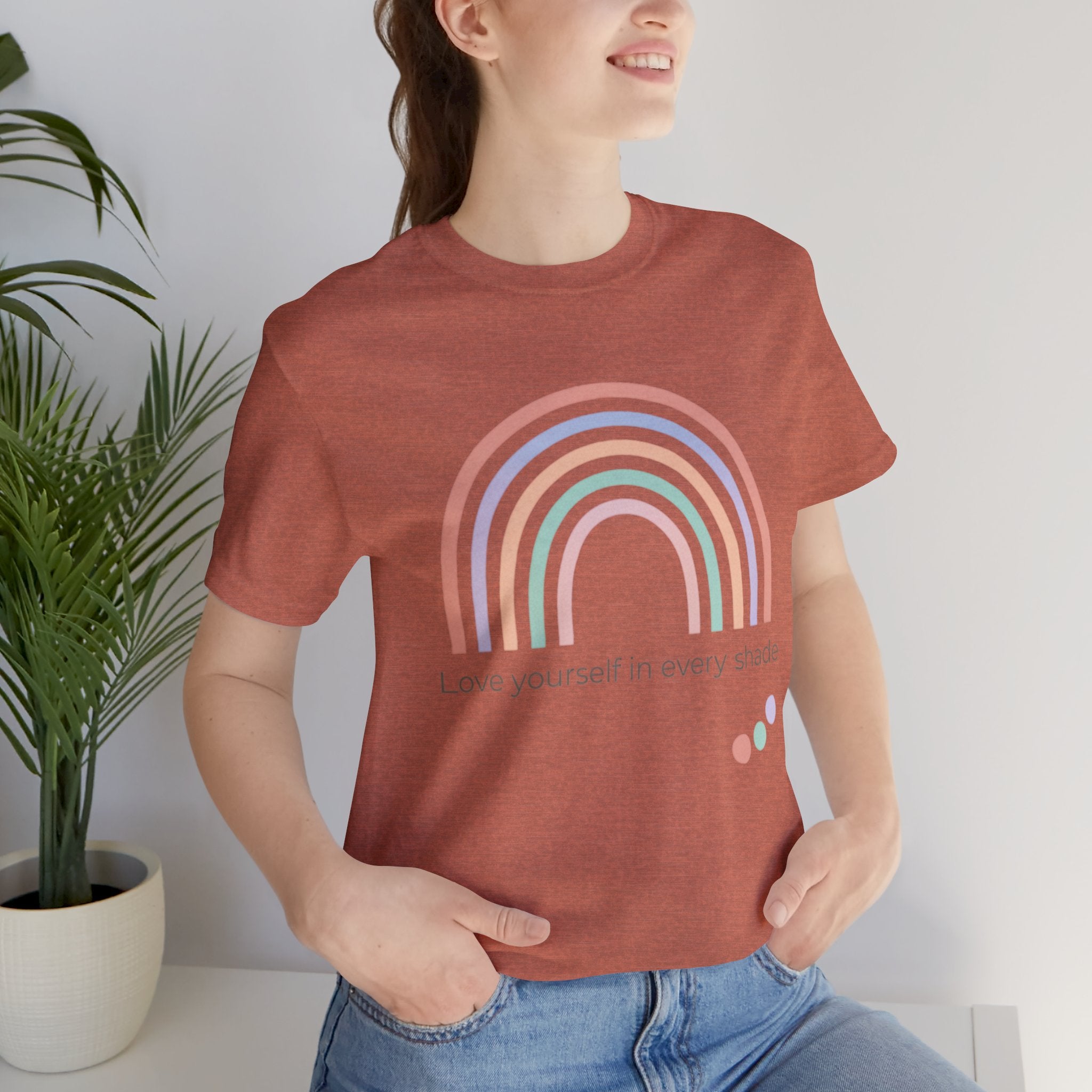 Muted Pastel Rainbow Tee | pastel rainbow shirt, retro rainbow art