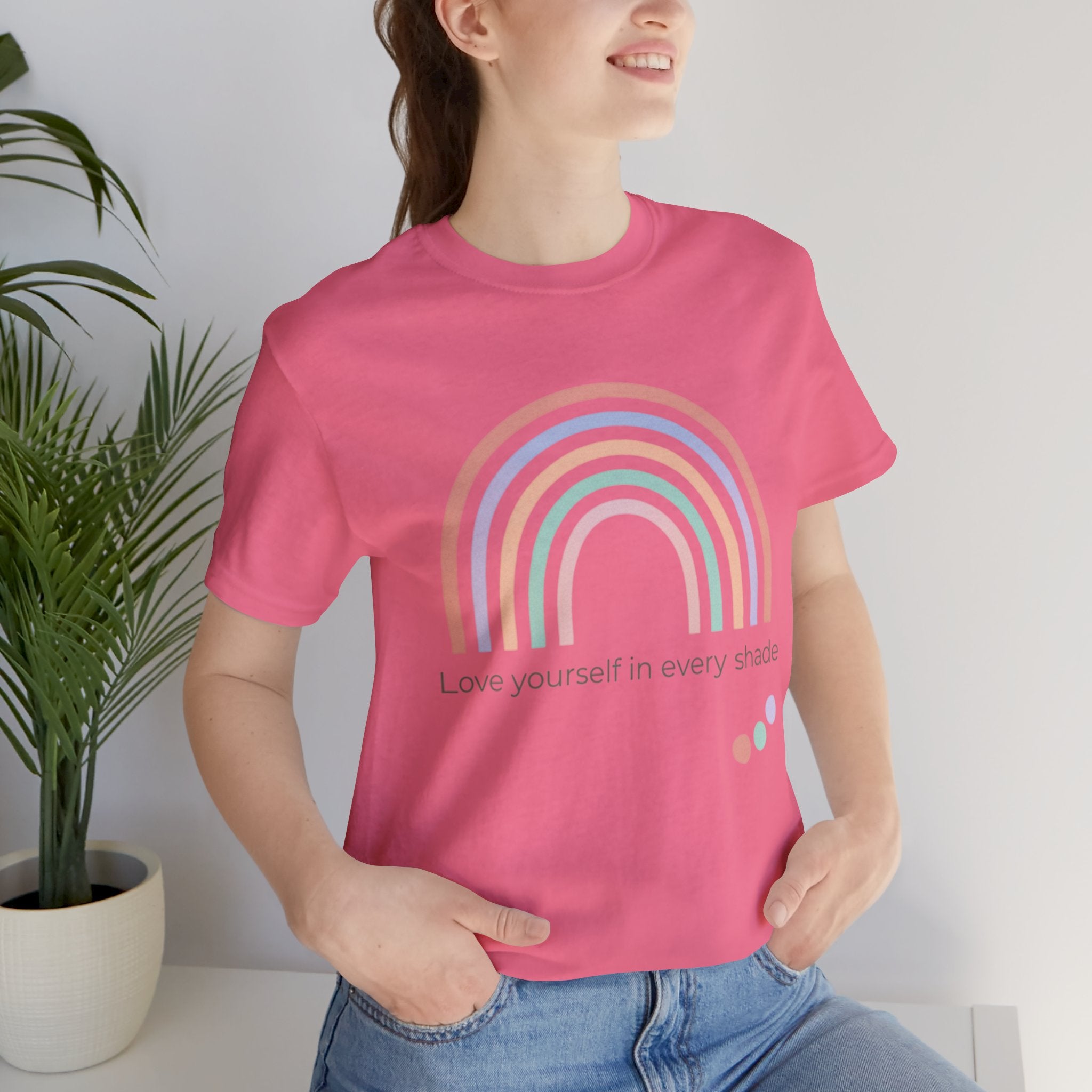 Muted Pastel Rainbow Tee | pastel rainbow shirt, retro rainbow art