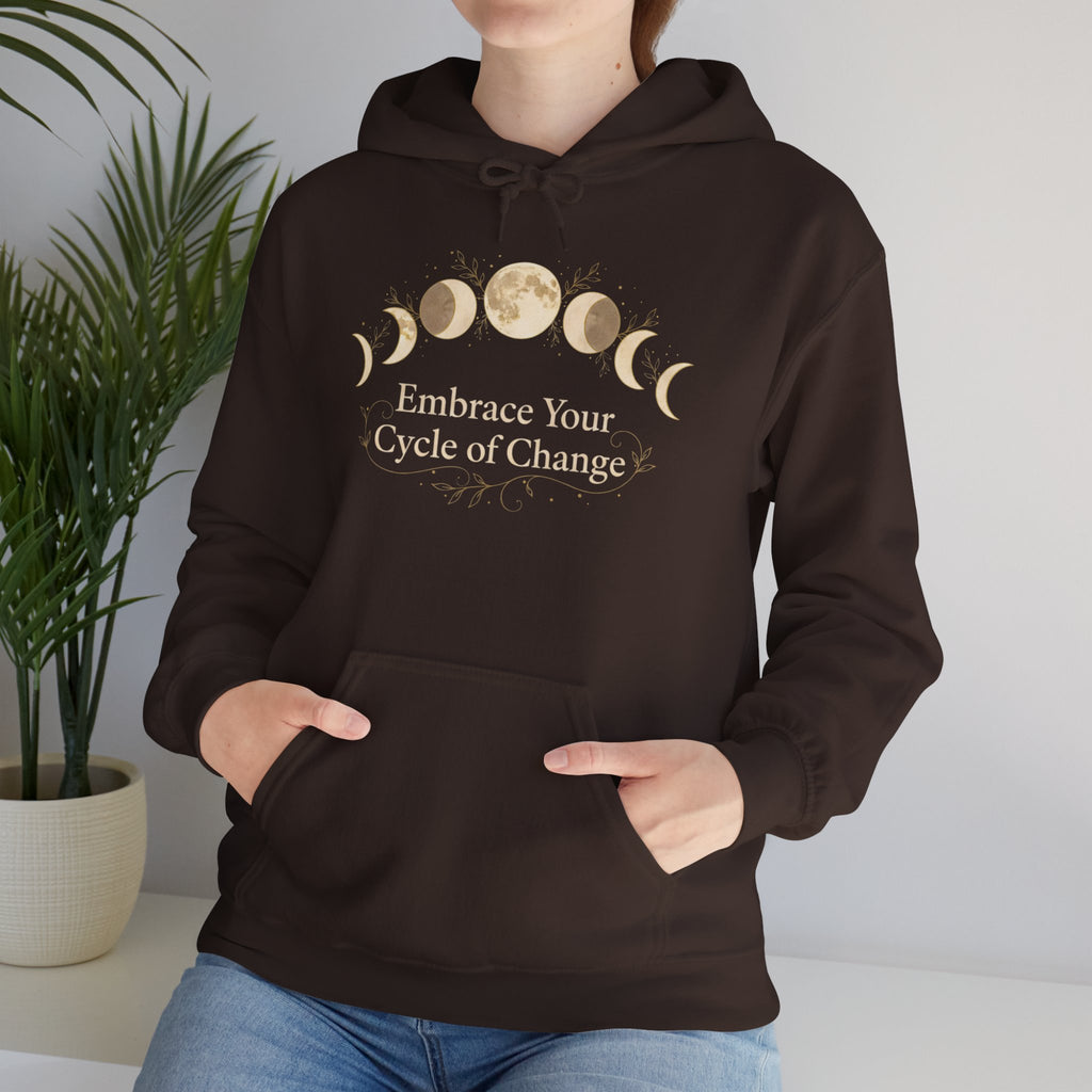 Lunar Rituals Moon Phases Hoodie | celestial wellness, ritual calendar