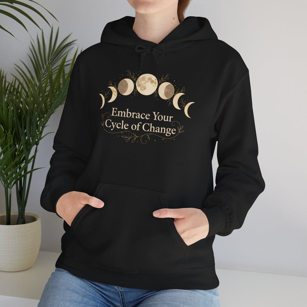Lunar Rituals Moon Phases Hoodie | celestial wellness, ritual calendar