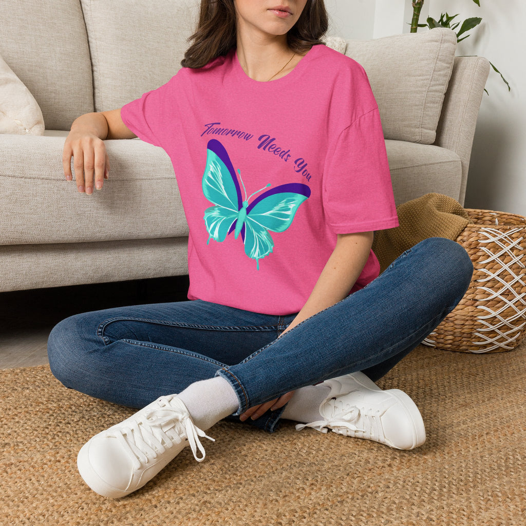 Butterfly "Tomorrow Needs You" T-Shirt — Inspirational Mental Health Awareness Tee