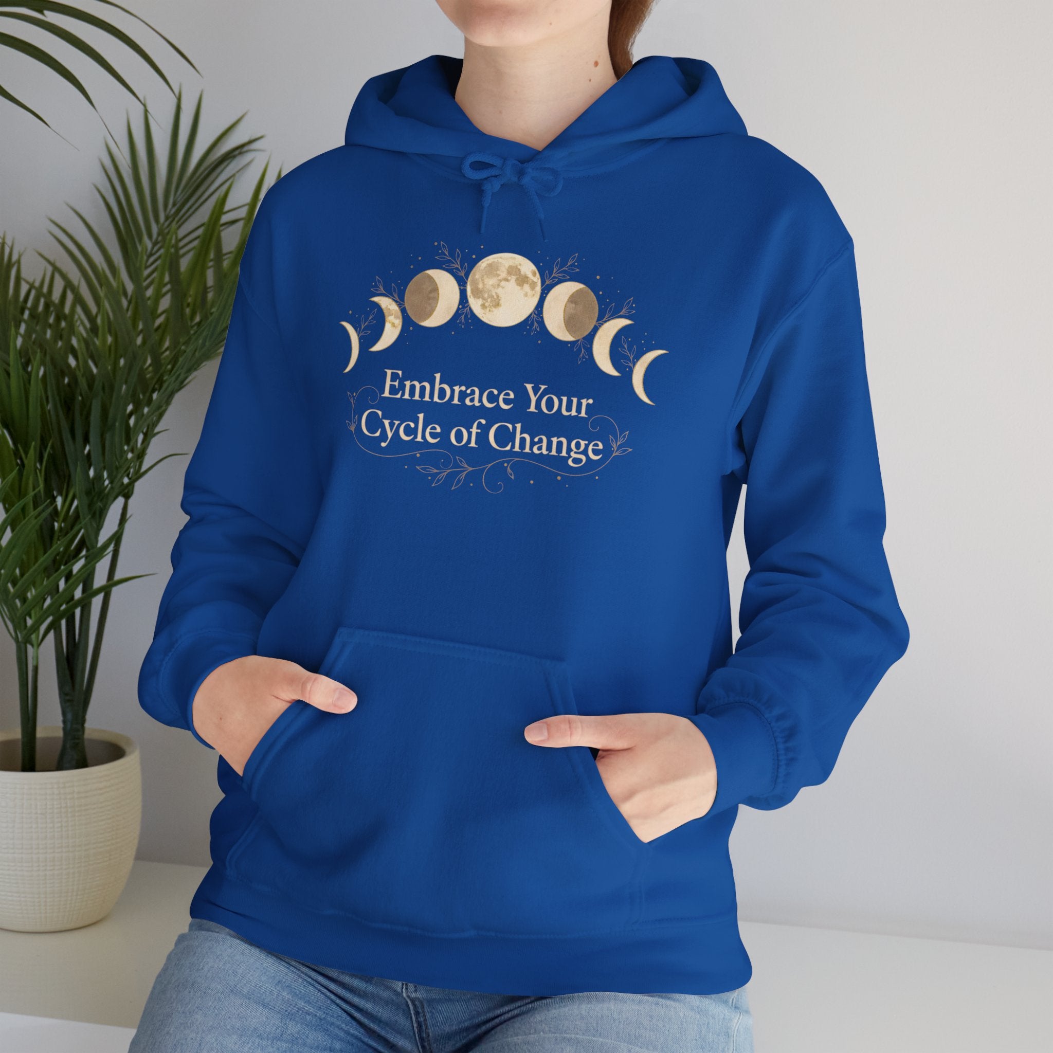 Lunar Rituals Moon Phases Hoodie | celestial wellness, ritual calendar