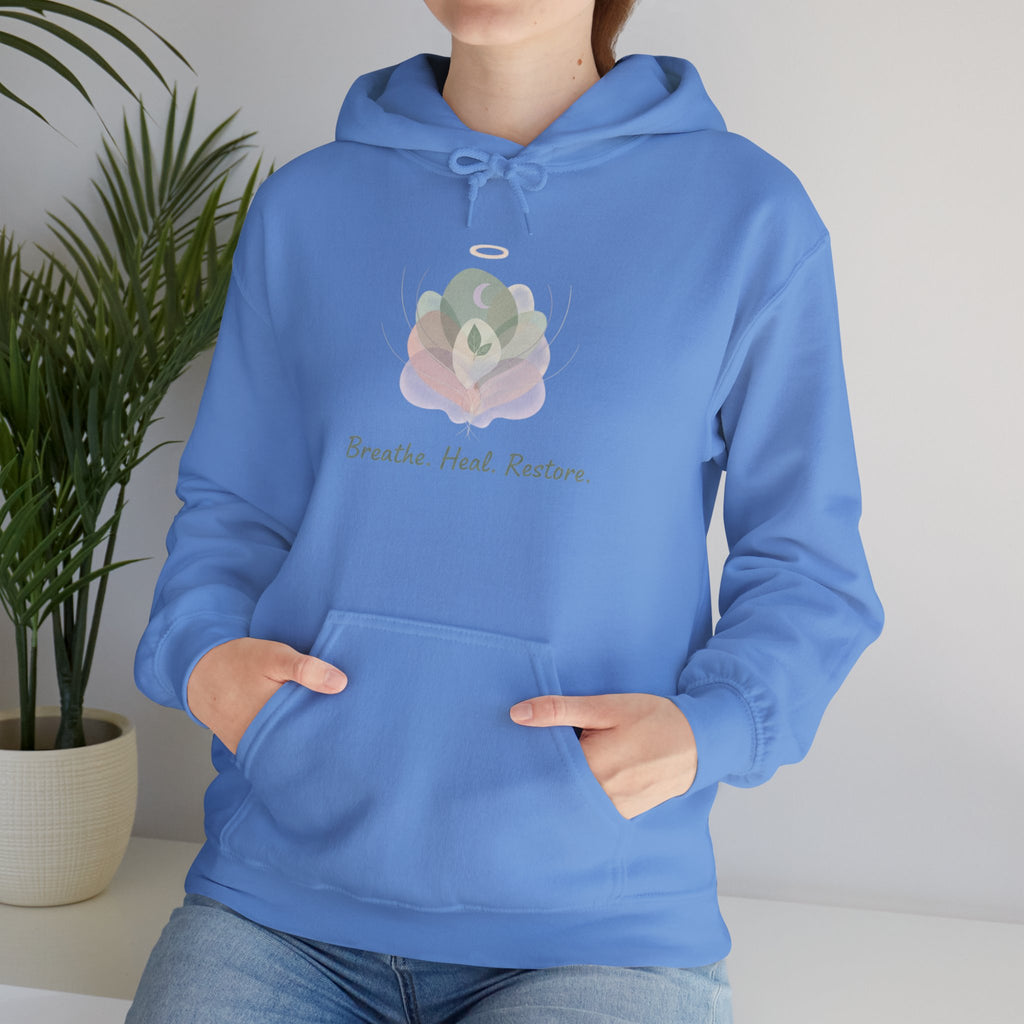 Breathe Heal Restore Sweatshirt — Mindful Wellness Hoodie