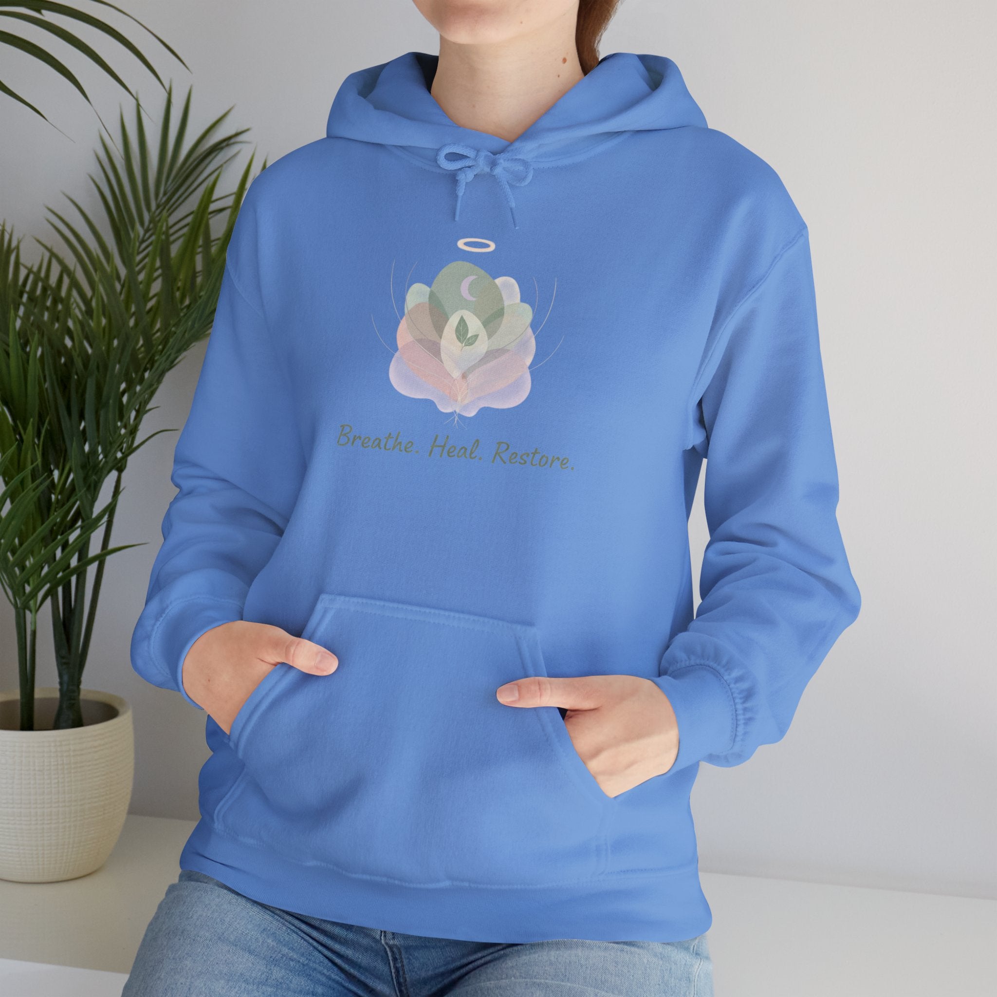 Breathe Heal Restore Sweatshirt — Mindful Wellness Hoodie