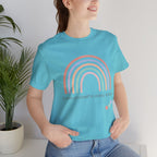 Muted Pastel Rainbow Tee | pastel rainbow shirt, retro rainbow art