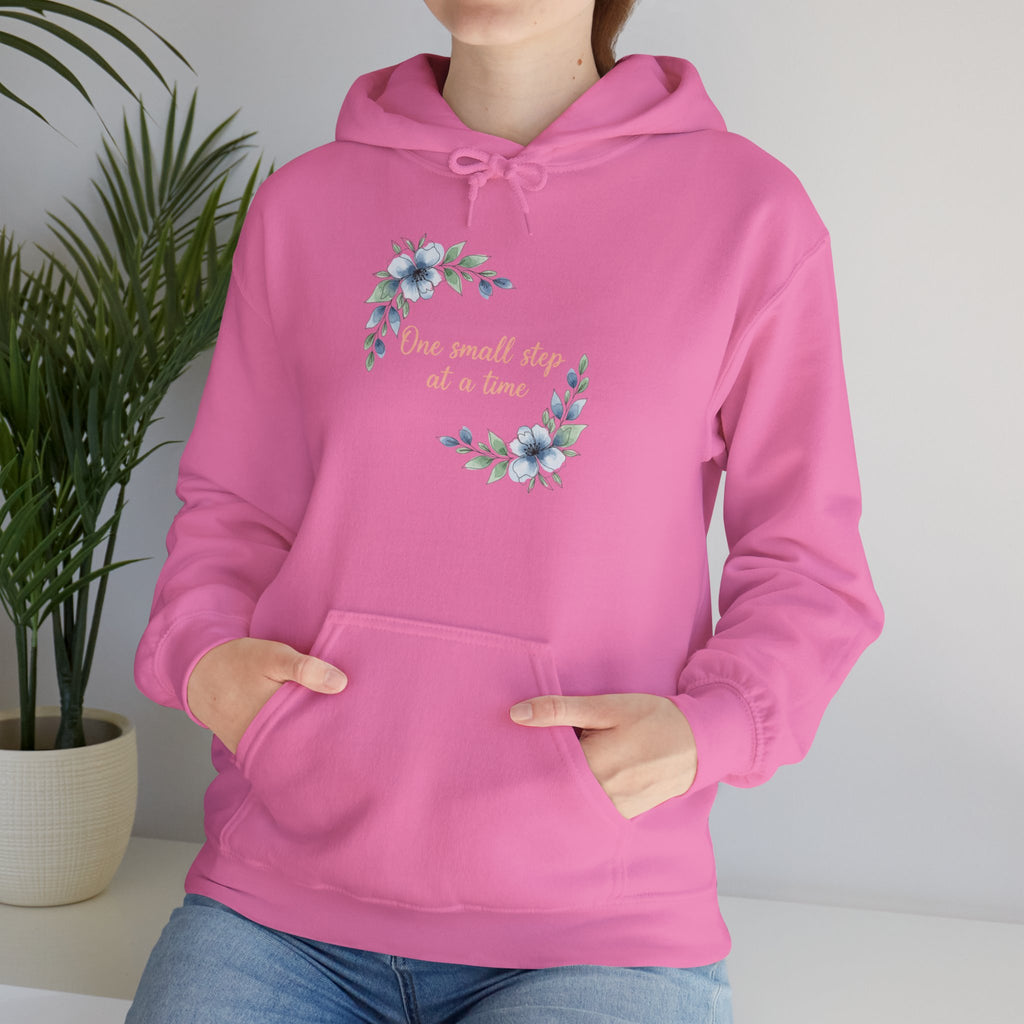 Floral Wreath 'One Small Step at a Time' Hoodie